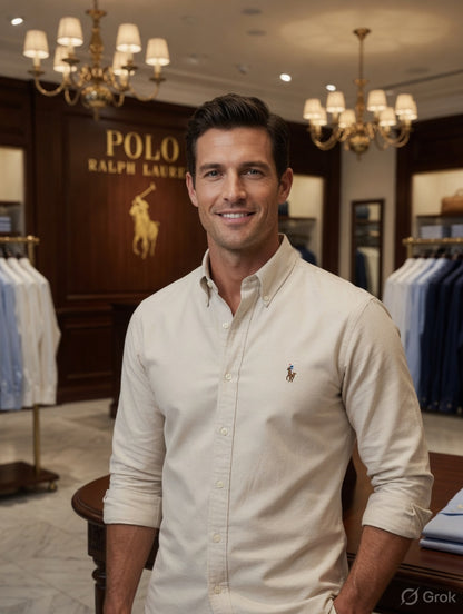 Ralph Lauren cream cotton casual shirt for men
