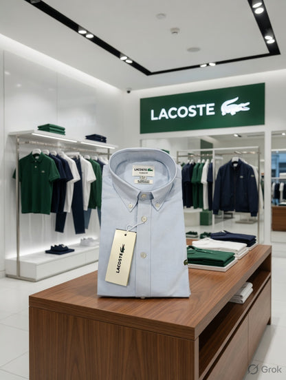 Premium Lacoste sky blue full sleeve Oxford shirt
