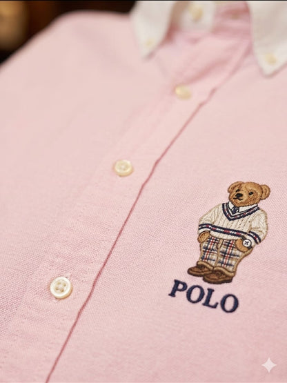 Premium Ralph Lauren pink full sleeve Oxford cotton shirt
