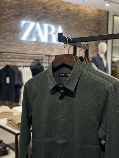 Premium olive green full sleeve casual formal shirt
