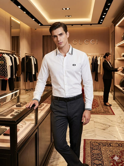 Gucci white designer cotton shirt for office wear and business casual styling
