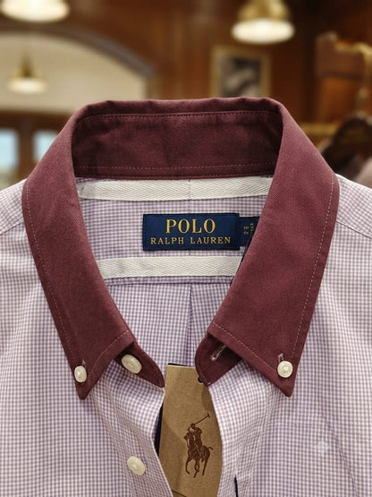 Ralph Lauren pink designer cotton shirt for office wear and business casual styling

