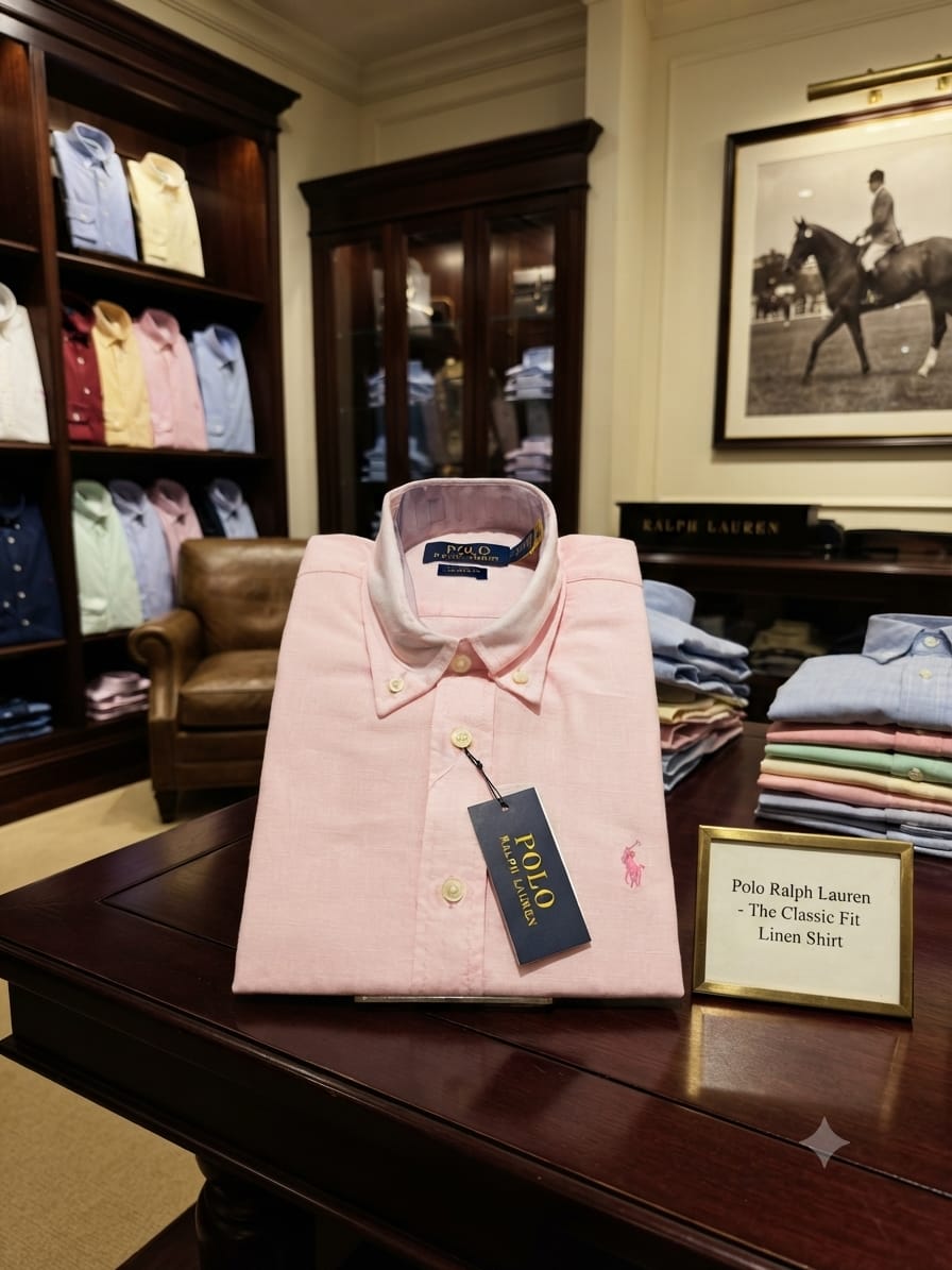 Premium Ralph Lauren pink designer cotton shirt for office and casual wear