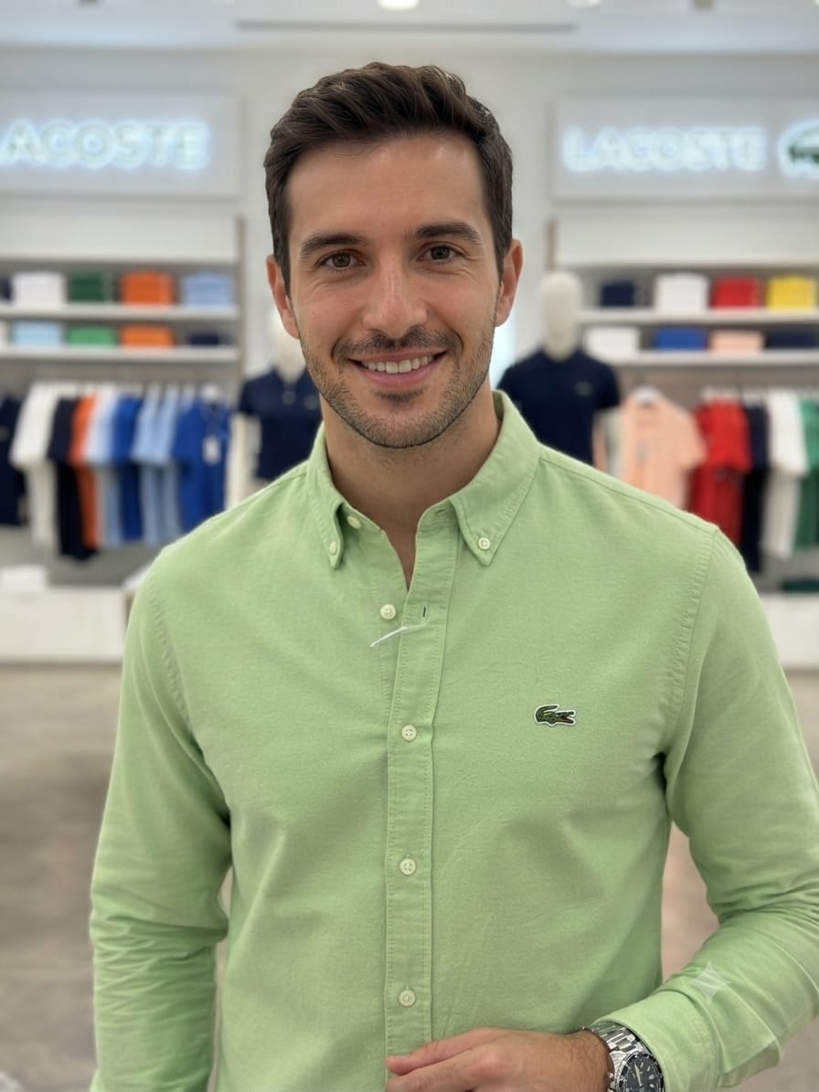 Lacoste mInt green premium regular fit shirt for men
