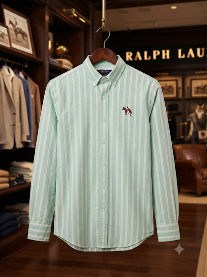 Ralph Lauren mint green premium regular fit shirt with embroidered logo
