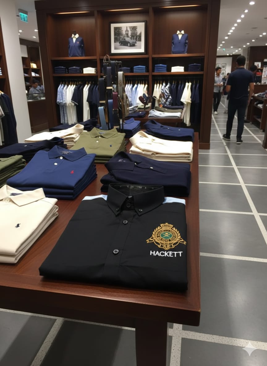 Hackett London black premium shirt for office wear and smart casual styling