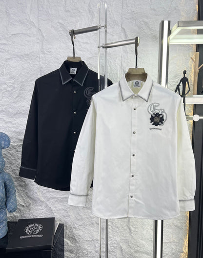 Chrome Hearts Inspired Twill Washed Shirt for Men FASHION MYST