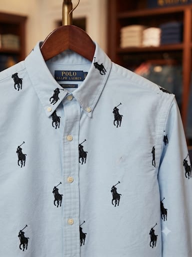 Premium Ralph Lauren sky blue casual cotton shirt
