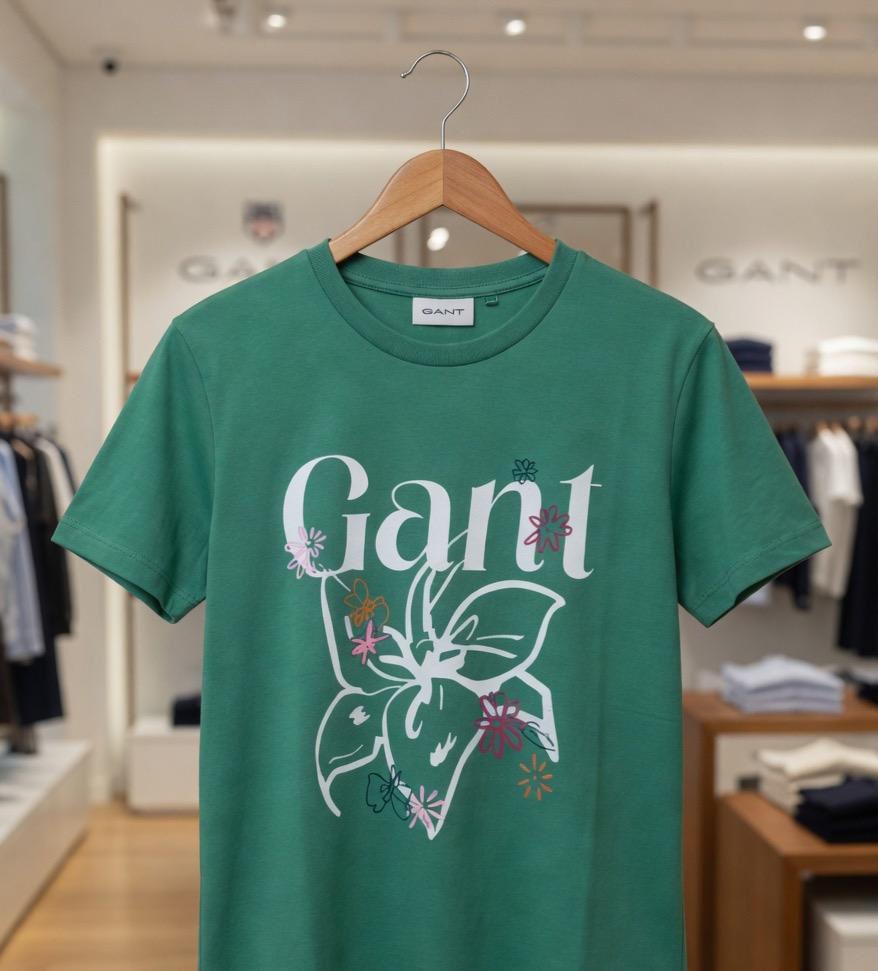 GANT teal green regular fit designer women's tee
