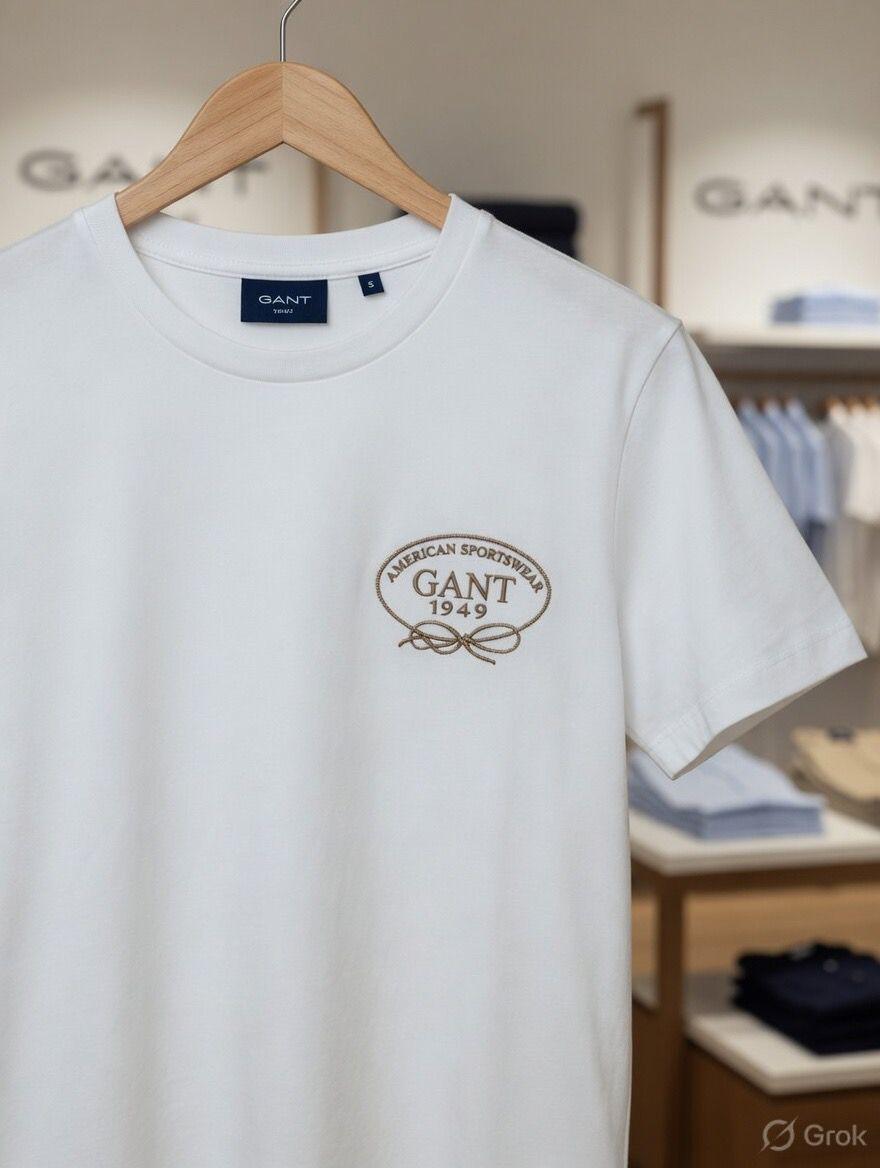 GANT white premium cotton Lycra T-shirt for women
