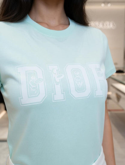 Dior light green luxury casual women's tee
