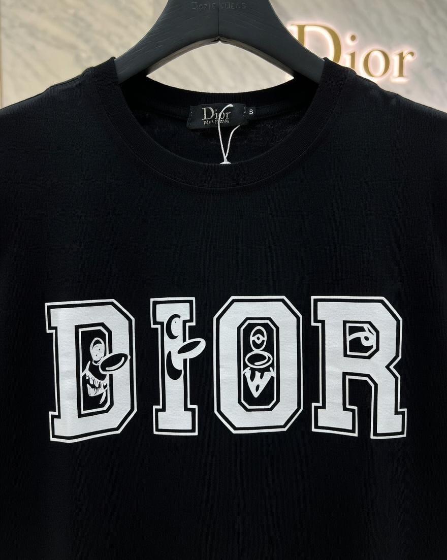 Women's Dior black regular fit designer T-shirt
