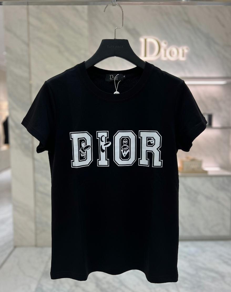 Dior black luxury casual women's tee
