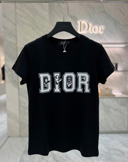 Dior black luxury casual women's tee
