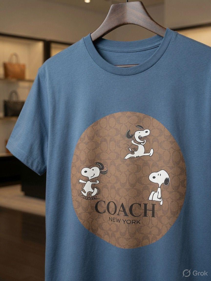 COACH teal blue women's t shirt premium womens summer top
