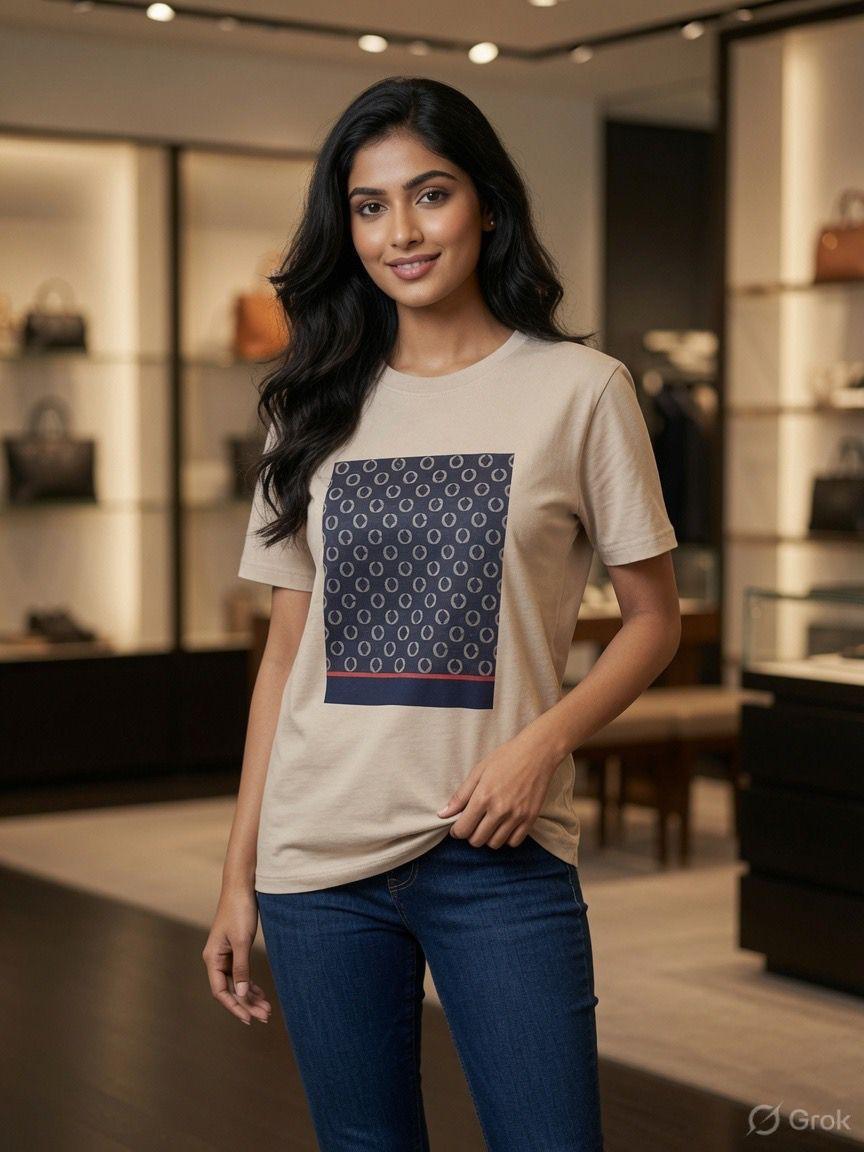 Beige women's wear premium Lycra t shirt
