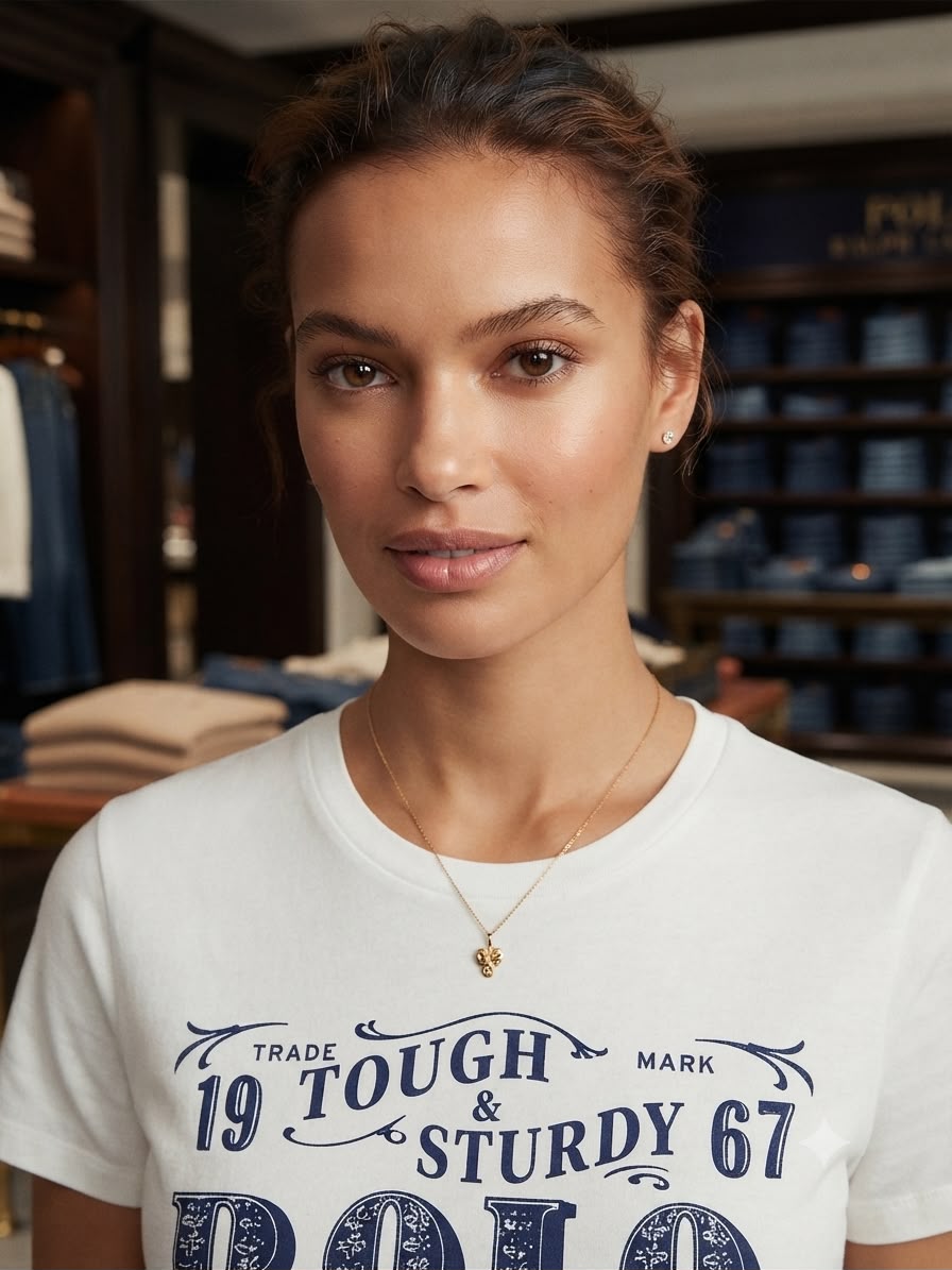 Ralph Lauren white western women's wear clothing tee