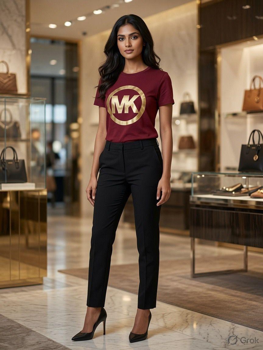 Premium wine women's t shirt with special embroidery