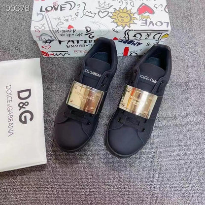 Dolce & Gabbana | Leather Sock Sneakers Logo Sneakers - FASHION MYST 