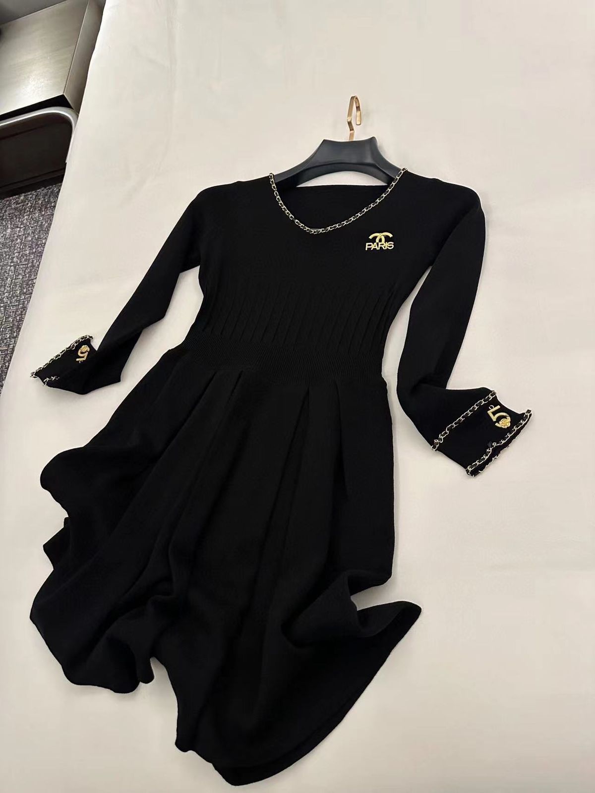 CHANEL HIGH QUALITY BLACK PARTYWEAR DRESS FOR HER - FASHION MYST 