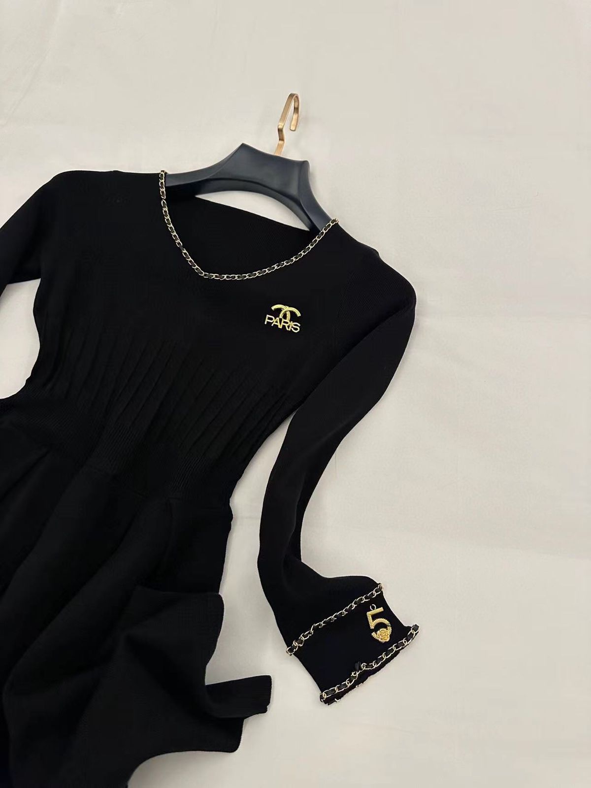 CHANEL HIGH QUALITY BLACK PARTYWEAR DRESS FOR HER - FASHION MYST 