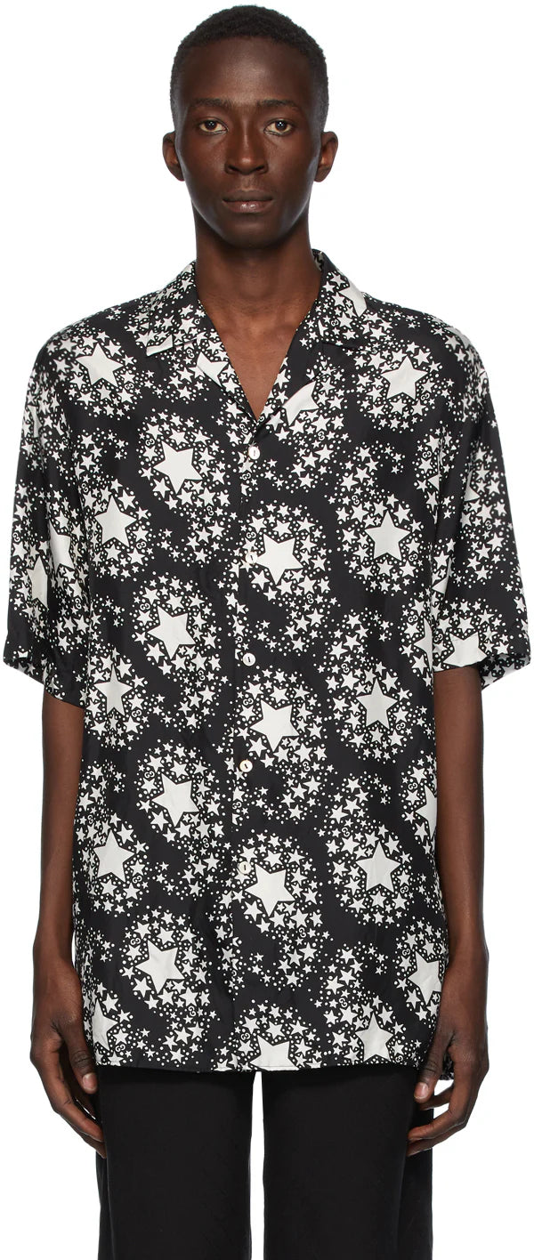 GUCCI || Mens Star Printed Silk Bowling Shirt - FASHION MYST 