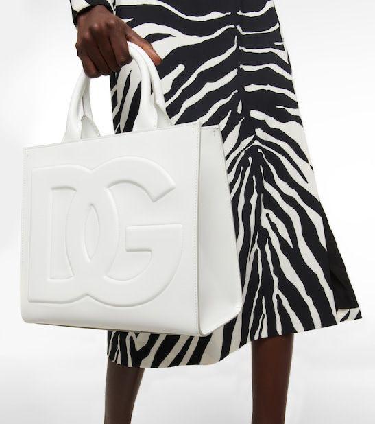 DOLCE GABBANA || Women's Black/White Shopping Bags - FASHION MYST 