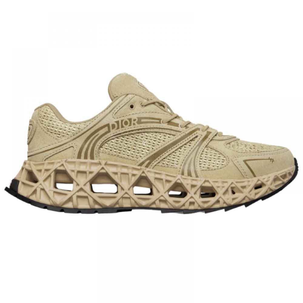 CHRISTIAN DIOR || Men's B35 NXXT Low-Top Sneakers - Beige Mesh