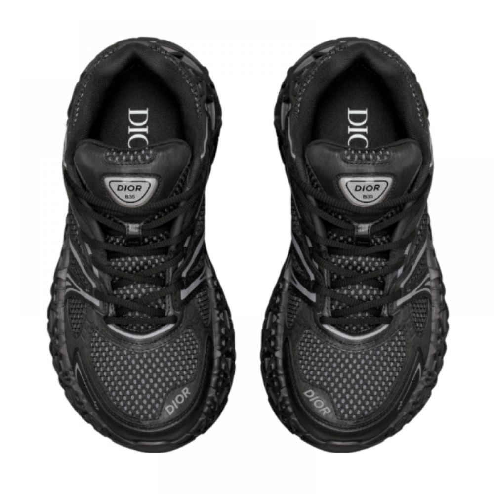 CHRISTIAN DIOR || B35 NXXT Sneaker in Black Technical Mesh and 3D