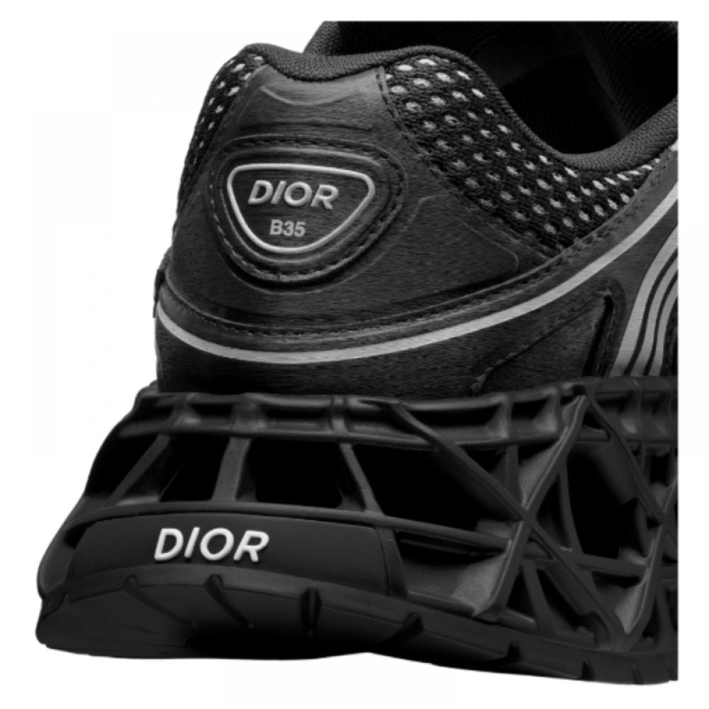 CHRISTIAN DIOR || B35 NXXT Sneaker in Black Technical Mesh and 3D