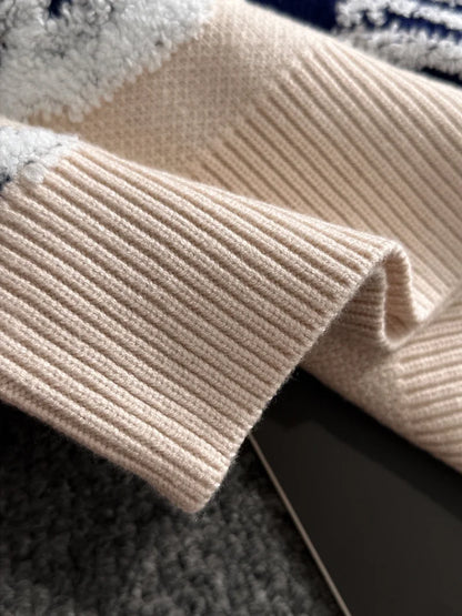 BURBERRY | Boy's EKD Wool Cashmere White Pullover