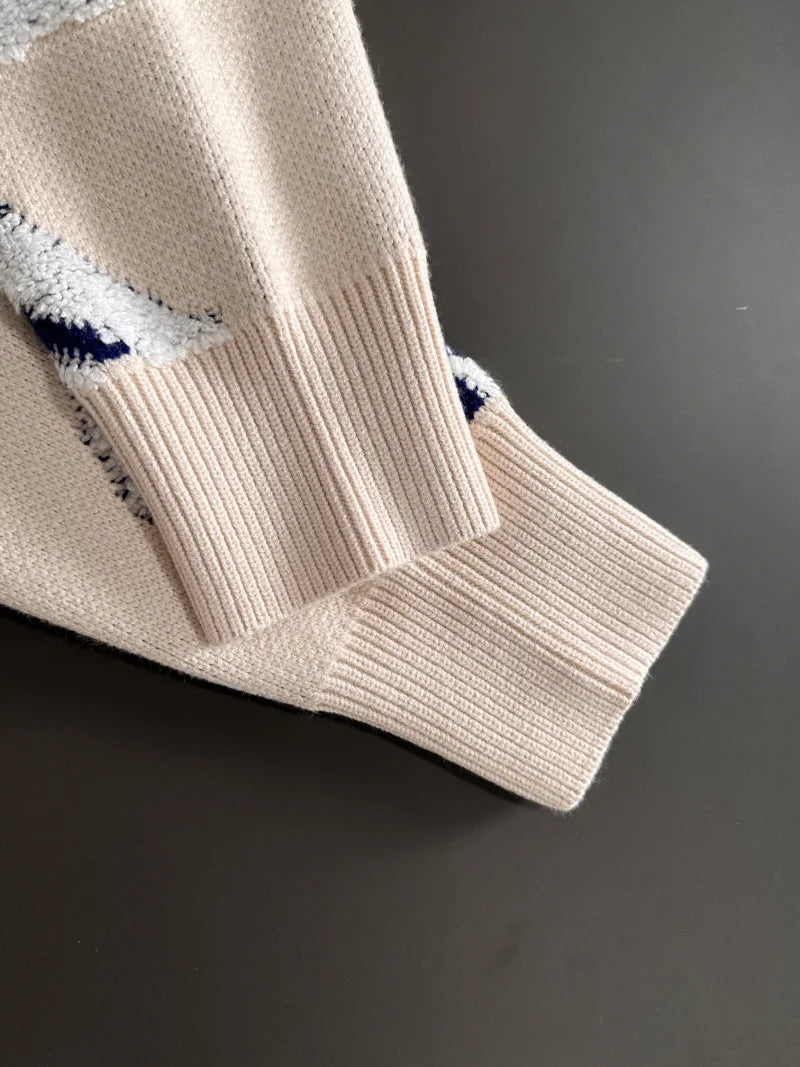 BURBERRY | Boy's EKD Wool Cashmere White Pullover