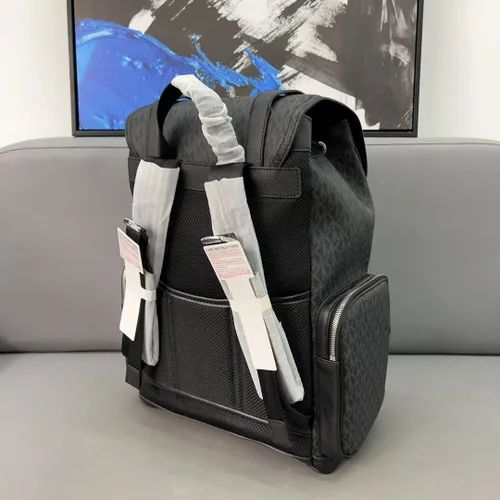 cooper logo stripe and faux leather backpack Michael Kors Large Backpack, White Black, Large, Clothing, Shoes & Accessories The interior is organized with a back pocket for safe storage of your laptop Michael Kors Cooper Large Backpack