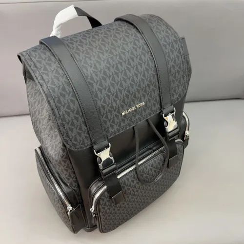 cooper logo stripe and faux leather backpack MICHAEL KORS || Cooper Logo and Faux Leather Backpack – FASHION MYST