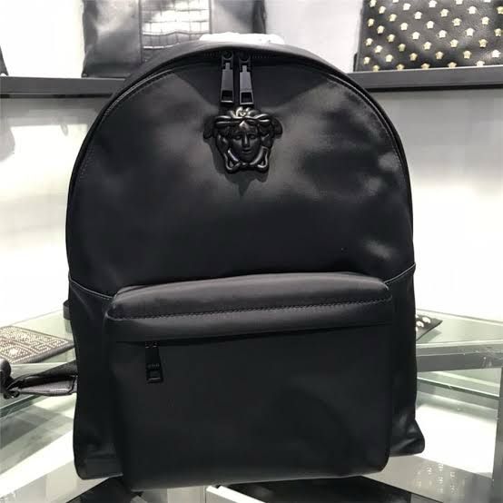 VERSACE || Leather Medusa Palazzo Backpack - FASHION MYST 