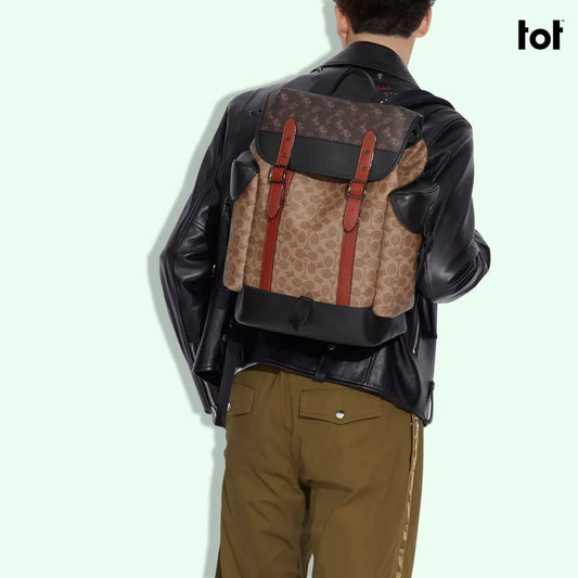 HITCH BACKPACKS IN SIGNATURE CANVAS WITH CARRIAGE PRINT - FASHION MYST 