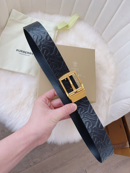 BURBERRY || TB Monogram Patent Belt - FASHION MYST 