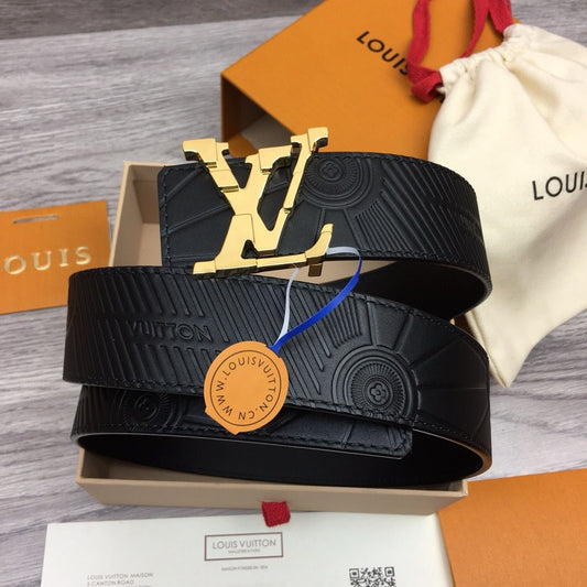 LOUIS VUITTON || INITIALES 40MM REVERSIBLE BLACK BELT - FASHION MYST 