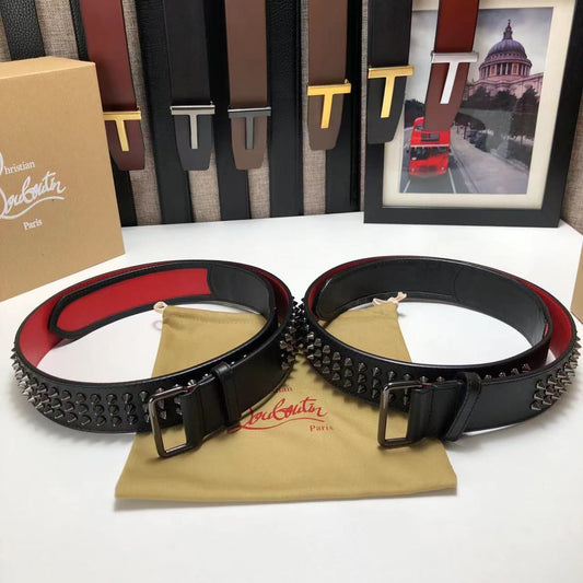 LUXURY CHRISTIAN LOUBOUTIN SPIKE BELT - FASHION MYST 