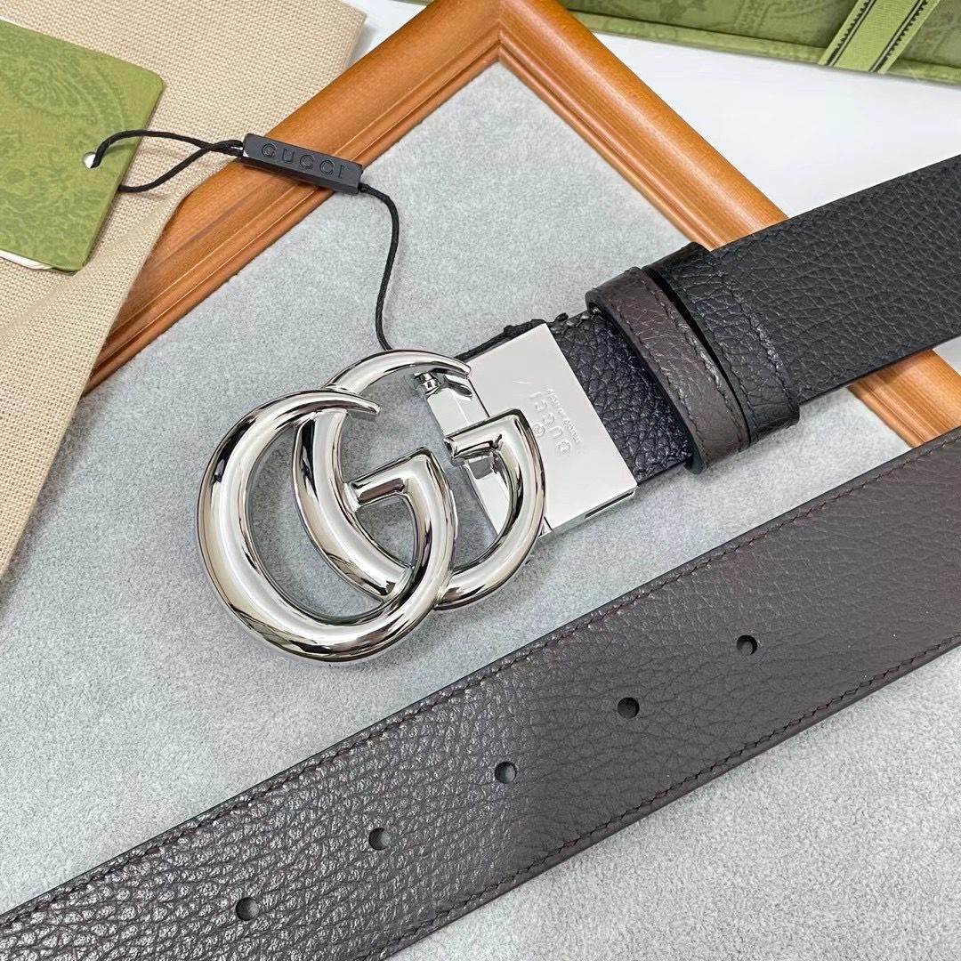 Marmont Leather Belt With Shiny Buckle - FASHION MYST 