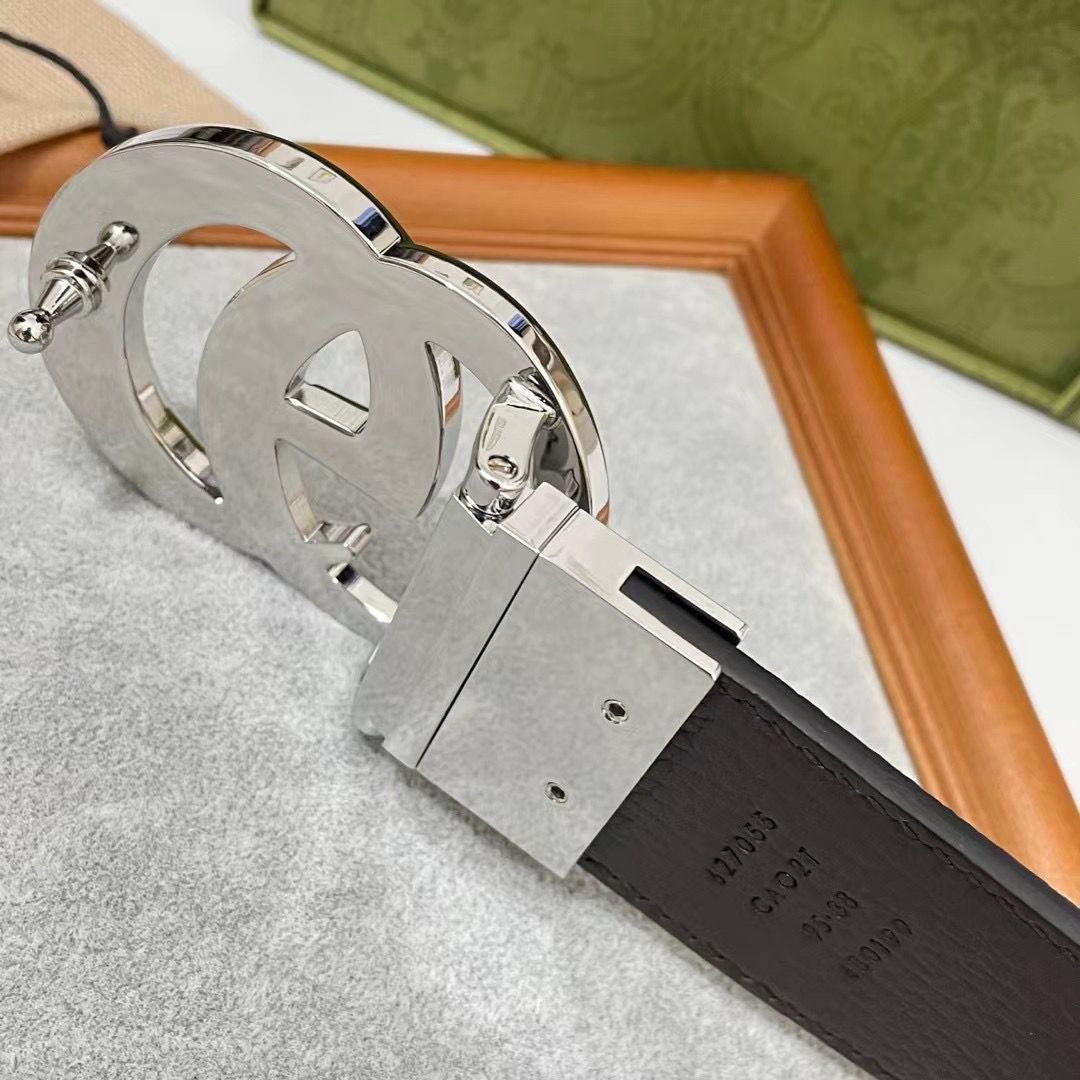 Marmont Leather Belt With Shiny Buckle - FASHION MYST 