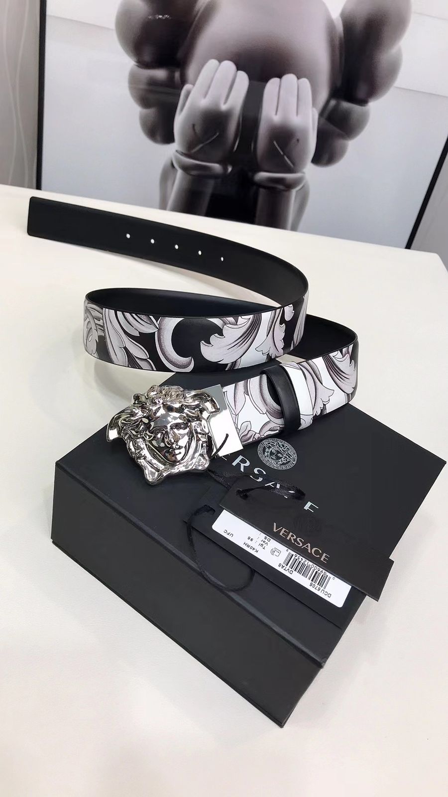 Versace La Medusa Silver Baroque Reversible Belt - FASHION MYST 