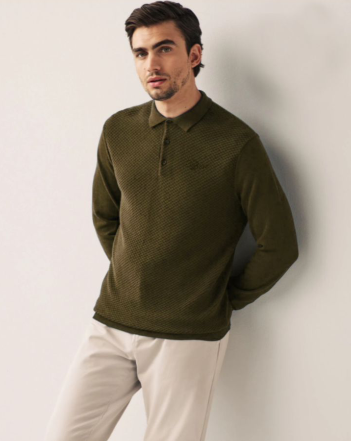 TED BAKER || KNITTED POLO LONG SLEEVES T-SHIRT - FASHION MYST 