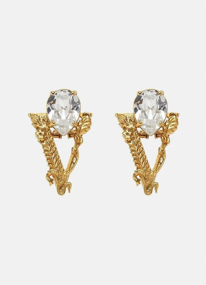 Versace || Virtus Stud Earrings - FASHION MYST 