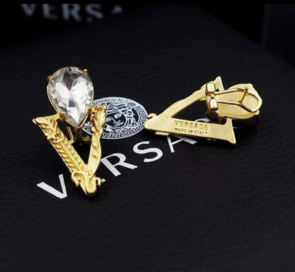 Versace || Virtus Stud Earrings - FASHION MYST 