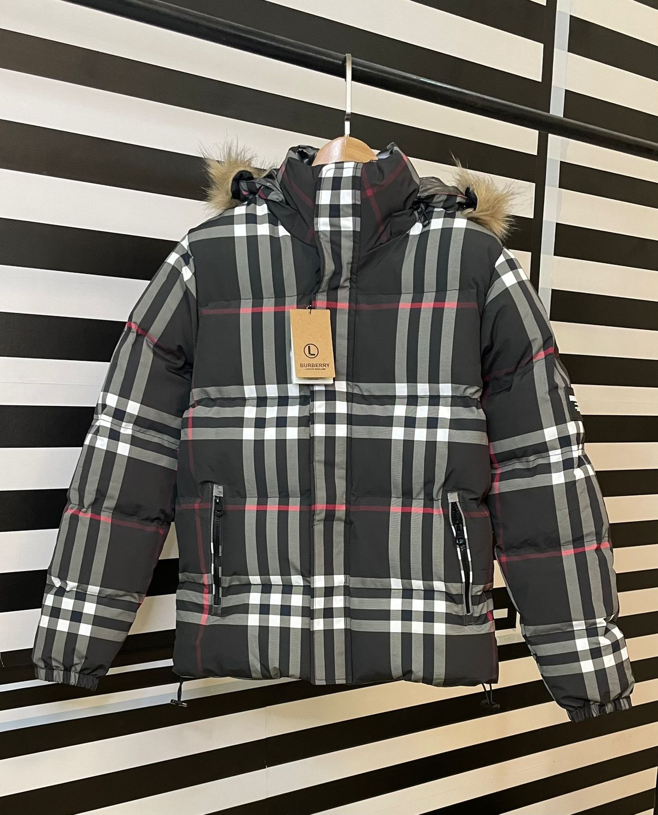 Luxury Convertible Check Puffer Jacket For Men - FASHION MYST 