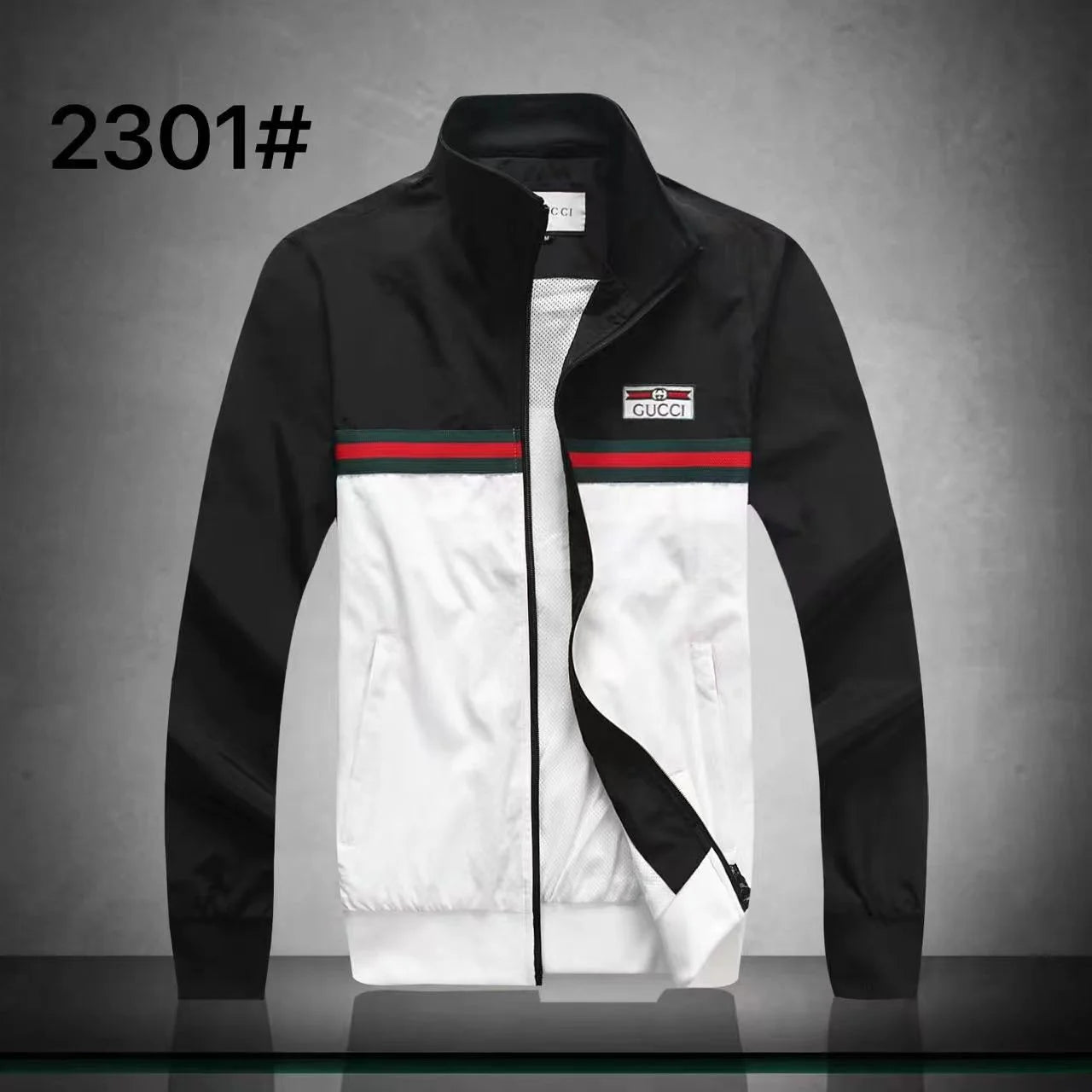 GUCCI || Dual Tone Latest Regular Fit Zipper Bomber Jacket