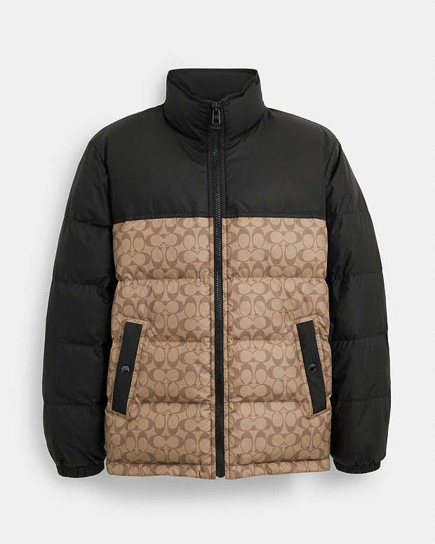 REVERSIBLE SHERPA SIGNATURE DOWN JACKET FOR MEN - FASHION MYST 