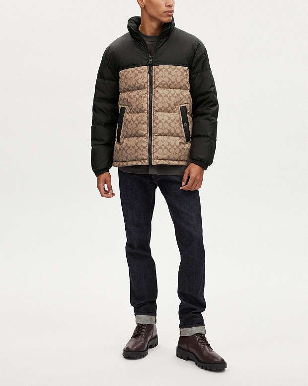 REVERSIBLE SHERPA SIGNATURE DOWN JACKET FOR MEN - FASHION MYST 