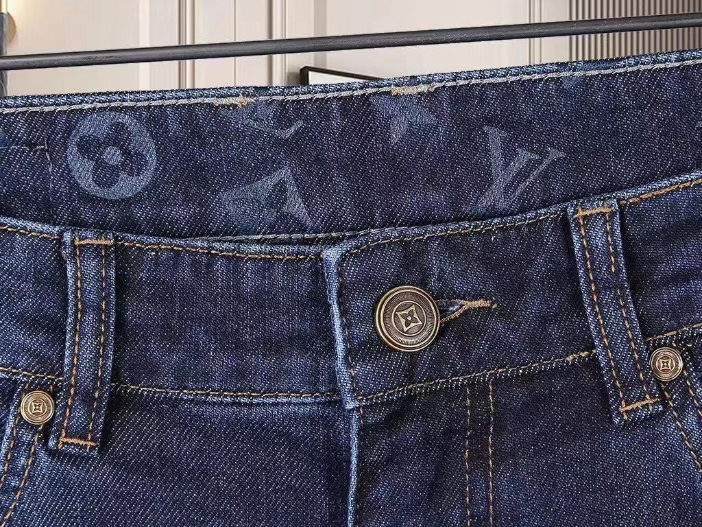 LOUIS VUITTON || Patched Initial Stretchable Denim - FASHION MYST 